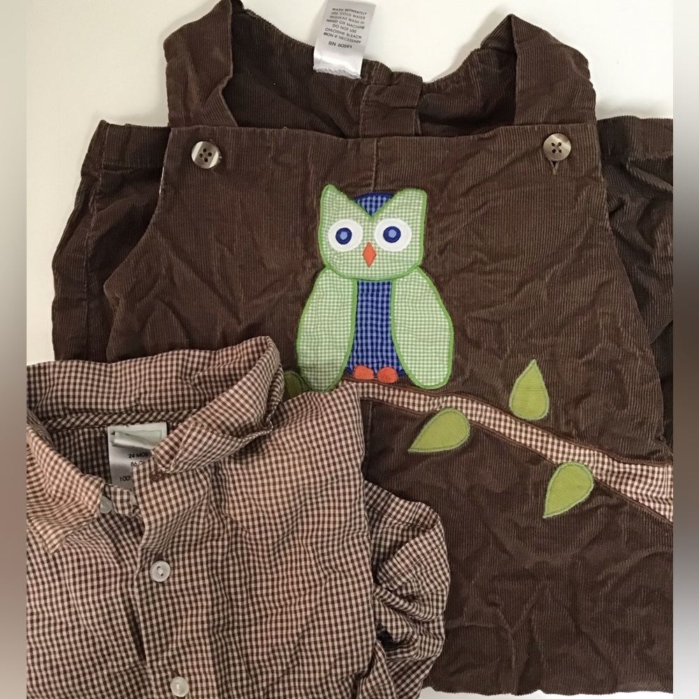 Owl Overalls and Corduroy Overalls